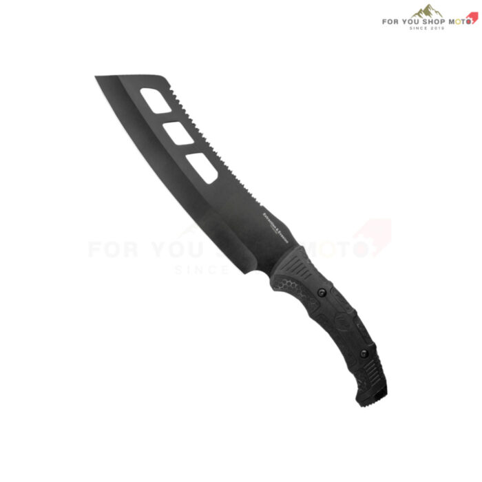 มีดเดินป่า Smith&Wesson M&P Cleaver Machete สแตนเลส420 10นิ้ว พร้อมฟันเลื่อยหลังใบ ด้ามยาง พร้อมซอง รุ่น 1117208 ของแท้