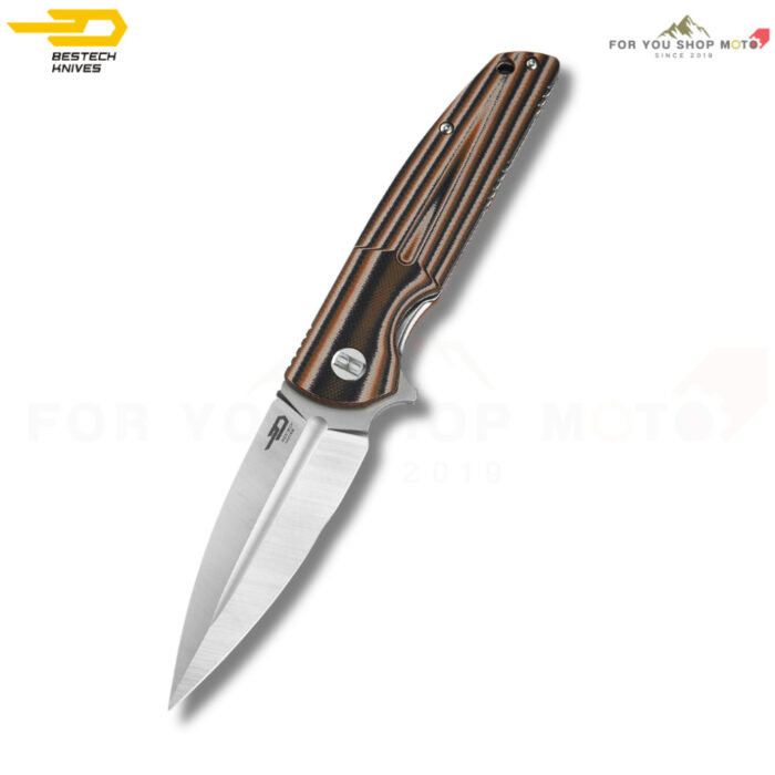 [BESTECH KNIVES] มีดพับรุ่น FIN (BG34) ด้าม G10 ใบมีด 14C28N ทรง Dagger ขนาด 3.67 นิ้วBG34B-2 BG34C-1