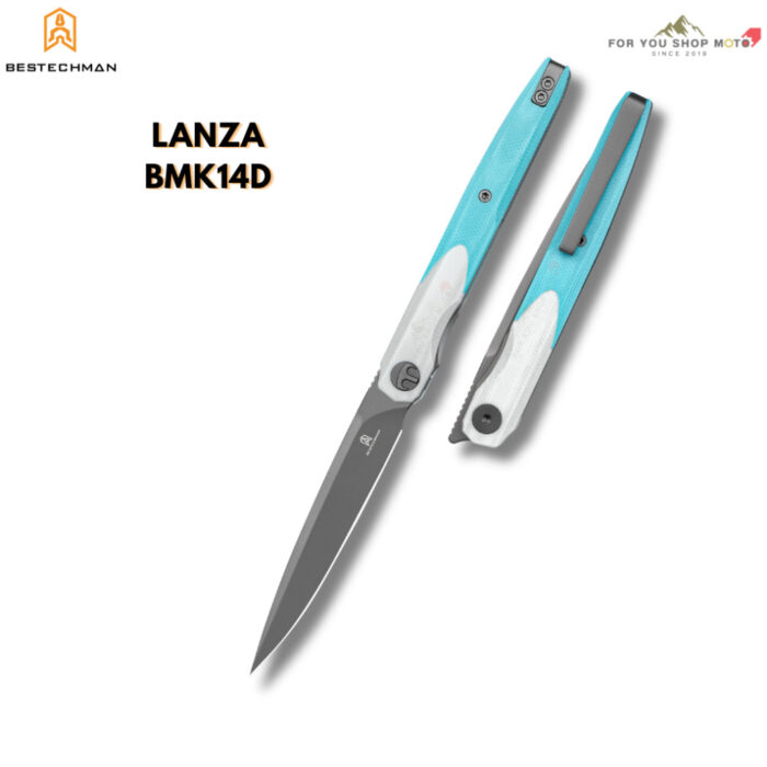 [มีส่งด่วน] มีดพับ BESTECHMAN Lanza BMK14 มีด EDC ใบมีด 3.45 นิ้ว เหล็ก 14C28N ดีไซน์ด้ามทูโทน ของแท้ 100%