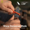 มีดพับ CIVIVI Yonder ใบมีด 14C28N / Damascus 2.88นิ้ว ด้าม G10 / Micarta / Wood Guibourtia ระบบ Crossbar Lock EDC C23073