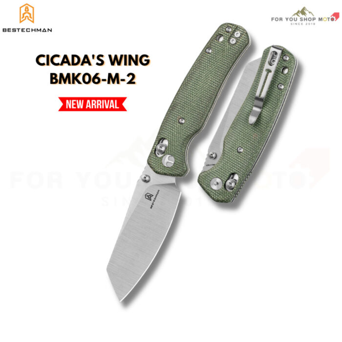 (มีส่งด่วน) มีดพับ Bestechman Cicada's Wing BMK06 ใบมีด 3.15 นิ้ว (Bar Lock) มีด EDC ดีไซน์พรีเมียม