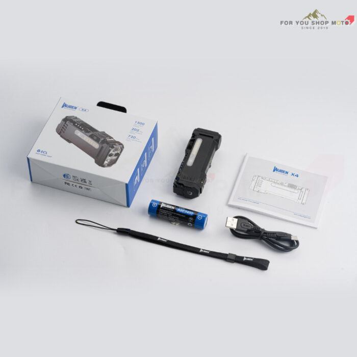 th-11134207-81ztm-mqya6fcq95vlbe.jpg WUBEN X4 ไฟฉาย EDC สว่าง 1,500 Lumens มีไฟข้าง RGB ชาร์จ Type-C มีแม่เหล็ก กันน้ำ IP65