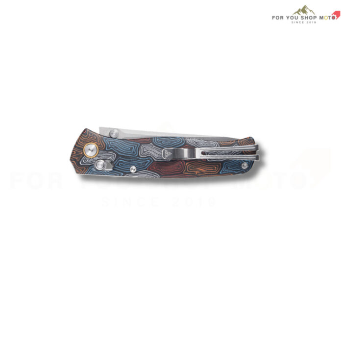 มีดพับ SRM Knives 255L-GQ2 ใบมีด Laminated 140Cr 3.2นิ้ว ด้ามจับ G10 ระบบ Ambi-Lock ลายหลากสี พกพาสะดวก (EDC)