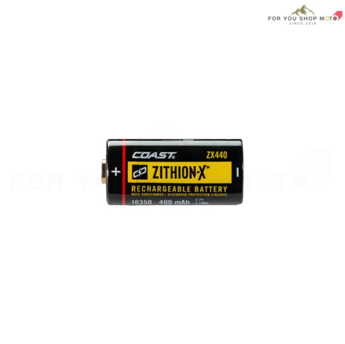 COAST ZX440 ถ่านชาร์จ 3.7V (1400mAh) 18350 ชาร์จ USB-C ในตัว สำหรับไฟฉาย แท้ 100%