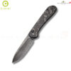มีดพับ CIVIVI Button Lock Elementum ใบมีด Damascus 3.47 นิ้ว ด้าม Carbon Fiber Pocket Knife EDC รุ่น C2103DS-3