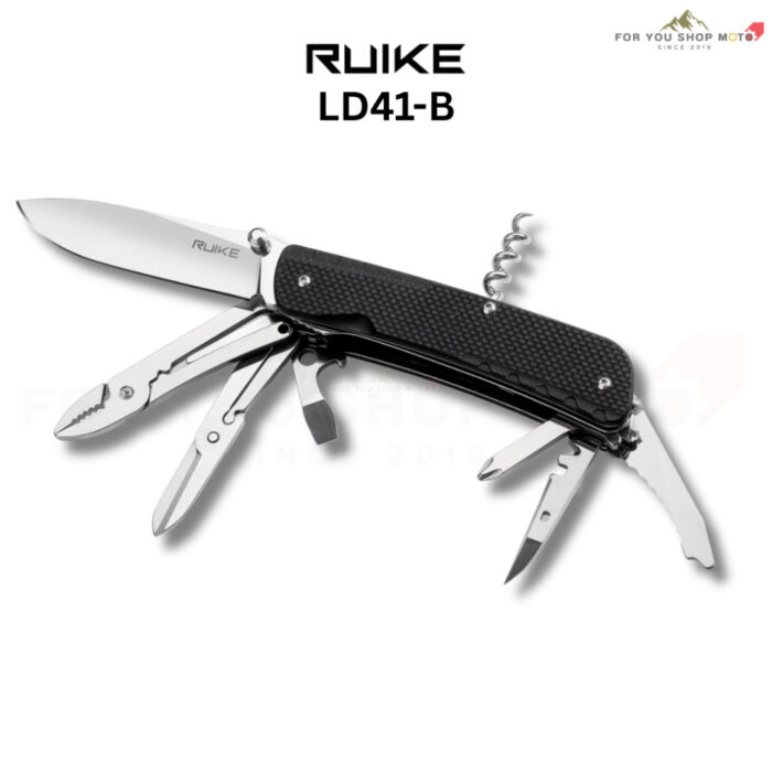 มีดพับ RUIKE LD41-B Multi-functional Knife ใบมีด Sandvik 12C27 3.35นิ้ว ด้าม G10 พร้อม Glass Breaker มีดพกอเนกประสงค์