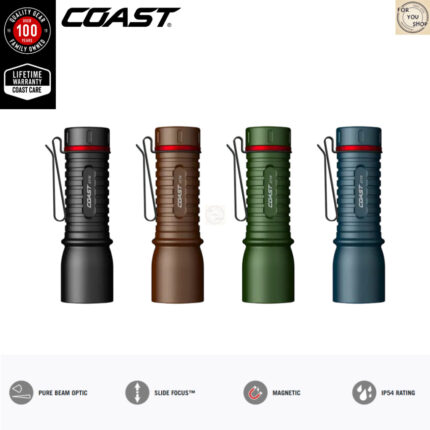 COAST XT7R ไฟฉายแรงสูง 1500 Lumens ไฟฉาย LED ชาร์จ USB-C ขนาดพกพา ปรับซูมได้ EDC