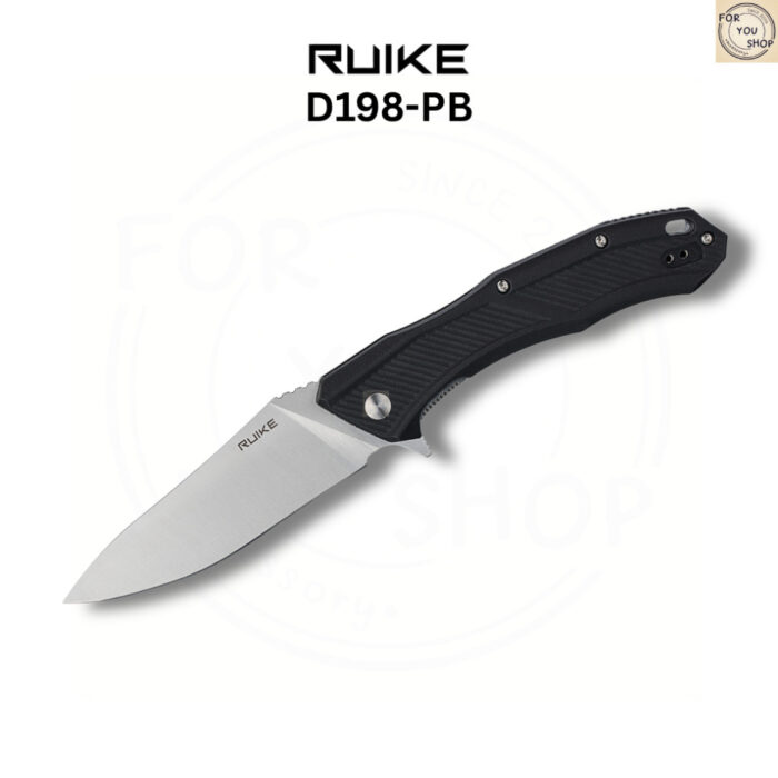 มีดพับ RUIKE D198-PB ใบมีด 8Cr13MoV ขนาด 3.86 นิ้ว ด้าม PA66 เสริมไฟเบอร์ ระบบ Liner Lock พร้อมคลิปพกพา Folding Knife