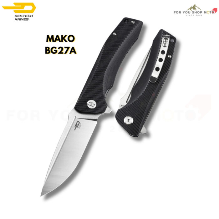 BESTECH KNIVES มีดพับรุ่น MAKO (BG27 Series) ด้าม G10 ใบมีด K110(D2) ทรง Drop Point ขนาด 3.74 นิ้ว (BG27B, BG27C, BG27D)