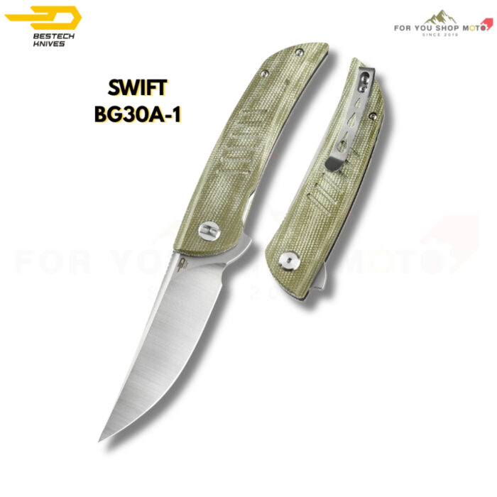 [BESTECH KNIVES] มีดพับรุ่น SWIFT (BG30) ด้าม Micarta ใบมีดเหล็ก D2 ทรงสวยเฉียบ ขนาด 3.54 นิ้ว มีดพก EDCBG30A-1 BG30C-2