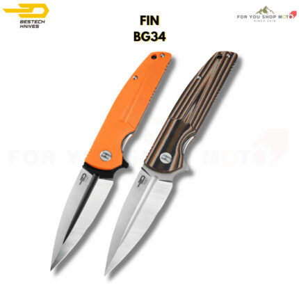 [BESTECH KNIVES] มีดพับรุ่น FIN (BG34) ด้าม G10 ใบมีด 14C28N ทรง Dagger ขนาด 3.67 นิ้วBG34B-2 BG34C-1