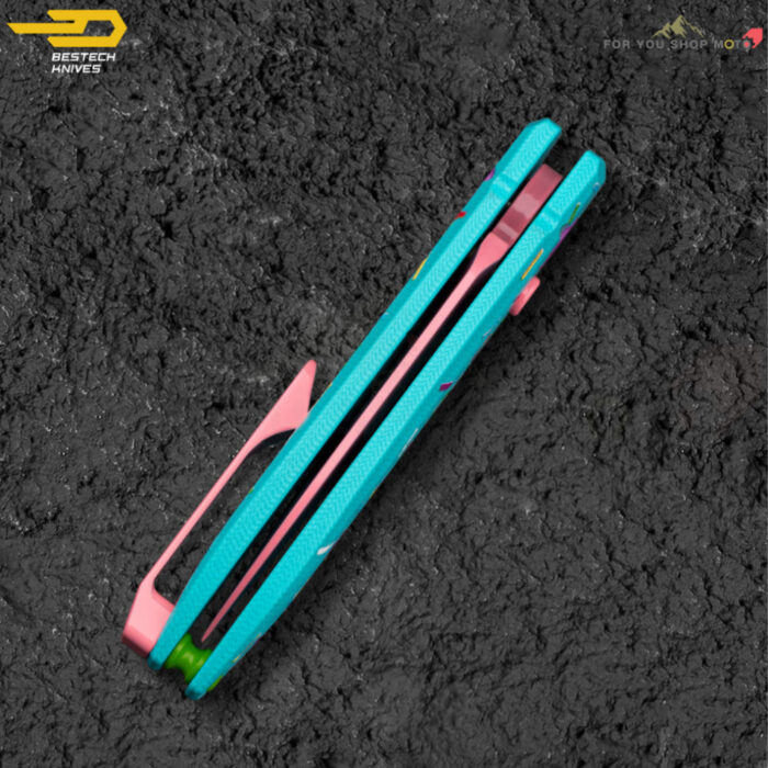 [BESTECH QUQU] (BG57C) มีดพับพกพาเกรดพรีเมียม ใบมีด 2.20 นิ้ว เหล็ก 14C28N ด้ามจับ G10 (สีพาสเทล) BG57C-1 BG57C-2