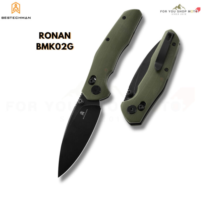 Bestechman Ronan (BMK02) มีดพับ EDC ใบมีด 3.26" เหล็ก 14C28N / Damascus ระบบ Bar Lock ลื่นไหลด้วยลูกปืนเซรามิก