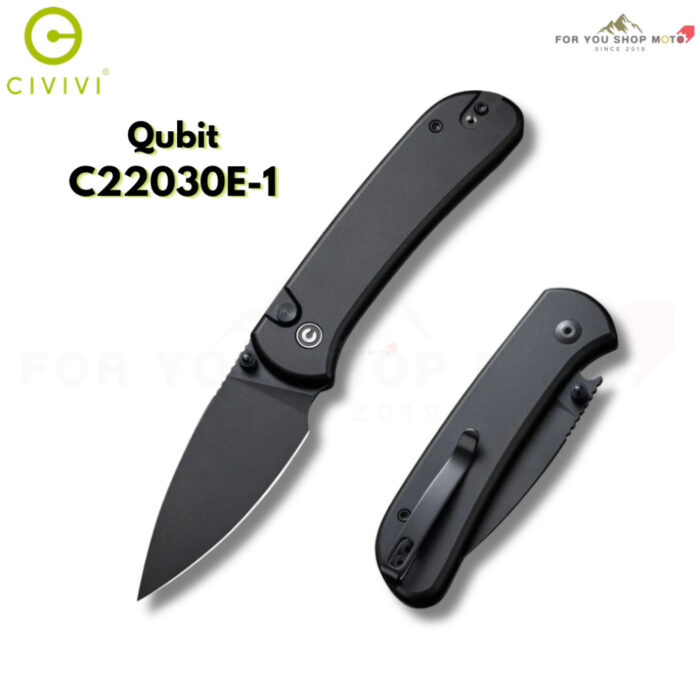 มีดพับ CIVIVI Qubit ใบมีด 14C28N / Damascus 2.98นิ้ว ด้าม Aluminum ระบบ Button Lock & Thumb Stud EDC รุ่น C22030E