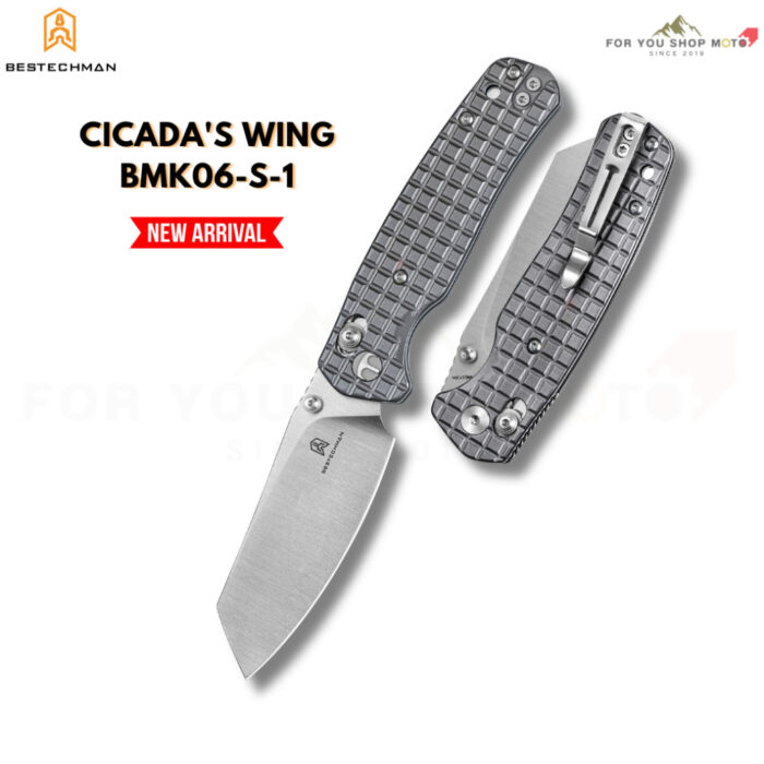 (มีส่งด่วน) มีดพับ Bestechman Cicada's Wing BMK06 ใบมีด 3.15 นิ้ว (Bar Lock) มีด EDC ดีไซน์พรีเมียม