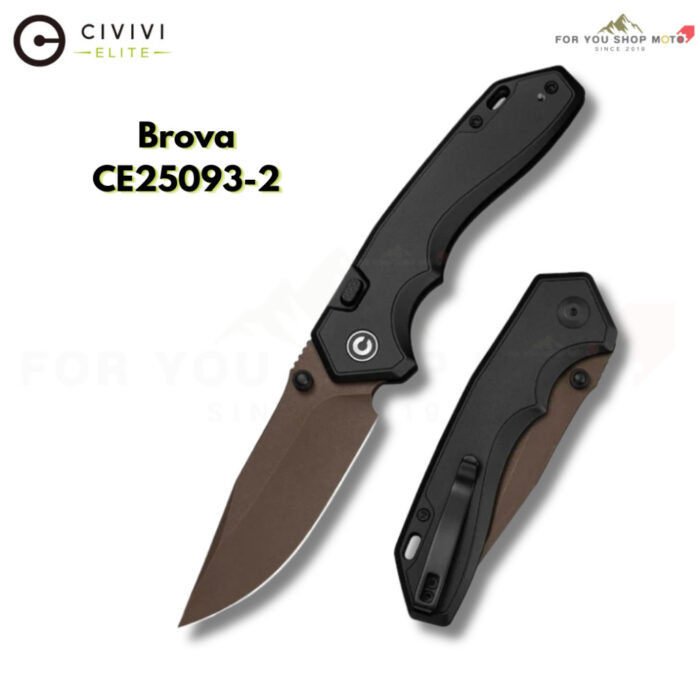 New! มีดพับ CIVIVI ELITE Brova ใบมีด CPM S35VN 3.41 นิ้ว ด้ามอะลูมิเนียม Aluminum ระบบ Top Liner Lock Thumb Stud มีด EDC