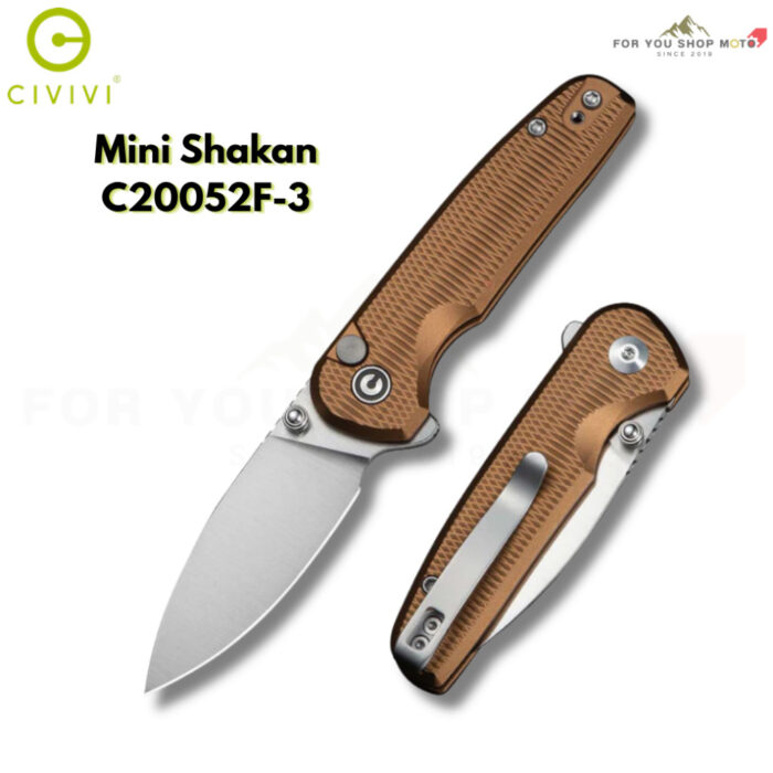 th-11134207-81ztn-mr1b3asw7uvgbc-2.jpg มีดพับ CIVIVI Mini Shakan ใบมีด Nitro-V / Damascus 2.48 นิ้ว ด้าม Aluminum อะลูมิเนียม ระบบ Button Lock มีด EDC