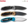 มีดพับ Kershaw Blur USA Made ใบมีด 14C28N / MagnaCut 3.4นิ้ว ด้าม Aluminum สี BlackWash / Gold / Navy Blue SpeedSafe EDC