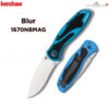 มีดพับ Kershaw Blur USA Made ใบมีด 14C28N / MagnaCut 3.4นิ้ว ด้าม Aluminum สี BlackWash / Gold / Navy Blue SpeedSafe EDC