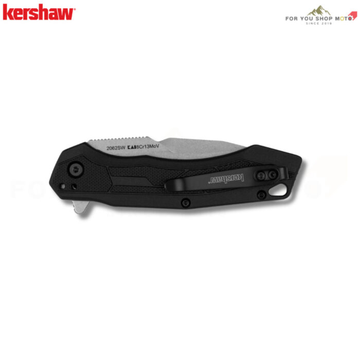 Kershaw Analyst (2062SW) มีดพับ EDC ใบมีด Tanto ผิว Stonewash ระบบช่วยเปิด SpeedSafe คลิปพกพาปรับได้ 4 ทิศทาง [ของแท้]