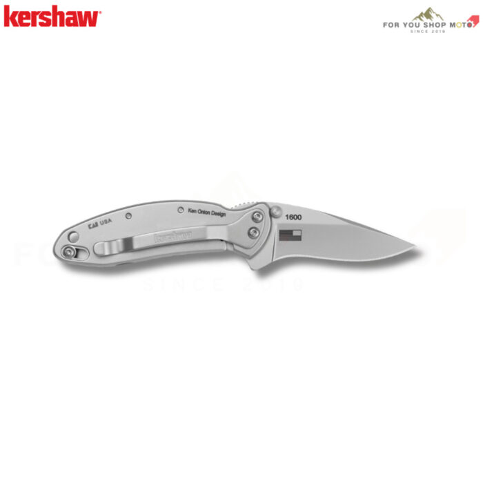Kershaw 1600 Ken Onion Chive SpeedSafe Assisted มีดพับ EDC ขนาดพกพา ใบมีด 420HC 1.9 นิ้ว ด้ามสแตนเลส ของแท้ Made in USA