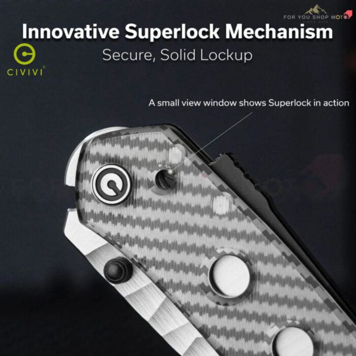 มีดพับ CIVIVI Vision FG EDC ใบมีด Nitro-V / Damascus 3.54 นิ้ว ด้าม G10 / Micarta / Ultem / Lexan Thumb Stud & Superlock