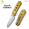 มีดพับ CIVIVI Vision FG EDC ใบมีด Nitro-V / Damascus 3.54 นิ้ว ด้าม G10 / Micarta / Ultem / Lexan Thumb Stud & Superlock