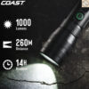 COAST G60R 2ชิ้น/แพ็ค ไฟฉายแรงสูง 1000 Lumens ชาร์จ USB-C กันน้ำ IP67 ปรับซูมได้ LED Flashlight