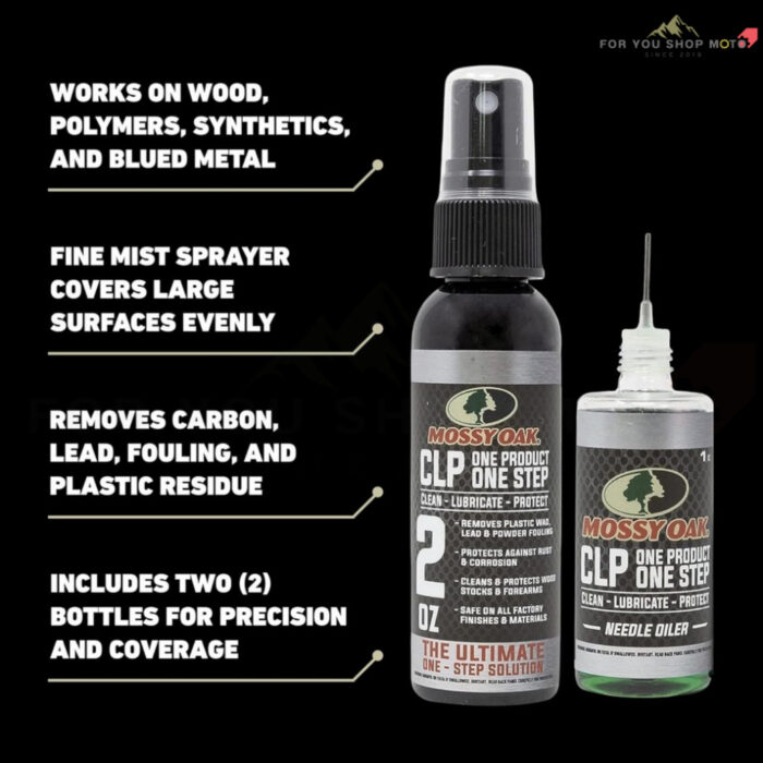 Mossy Oak CLP Gun Cleaning Oil [แพ็คคู่] ชุดน้ำมันดูแลปืนแบบ All-in-One (Clean, Lube, Protect)