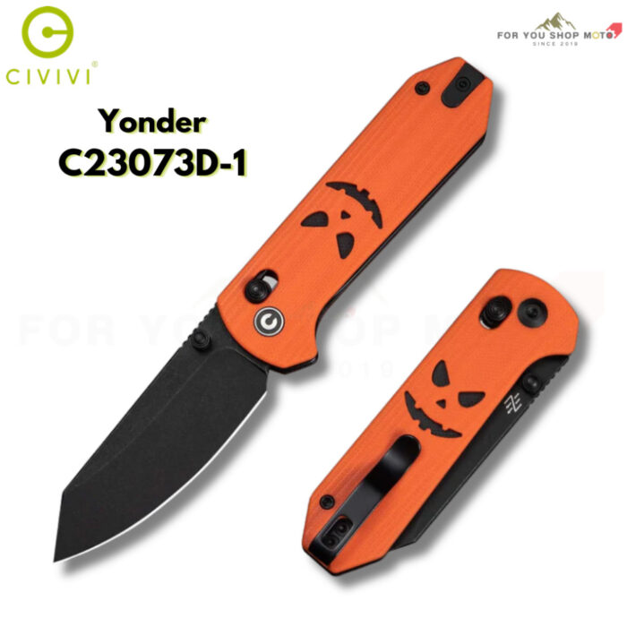 มีดพับ CIVIVI Yonder ใบมีด 14C28N / Damascus 2.88นิ้ว ด้าม G10 / Micarta / Wood Guibourtia ระบบ Crossbar Lock EDC C23073