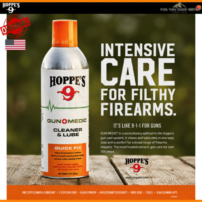 th-11134207-81zto-mqkch5ac232j1a.jpg Hoppe's Gun Medic Bio-Based Cleaner 10oz / Cleaner & Lube 4oz สเปรย์ทำความสะอาดสูตร Bio-Based แห้งไว ของแท้ Made in USA