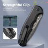 มีดพับ CIVIVI Button Lock Praxis ใบมีด Nitro-V / Damascus 3.75 นิ้ว ด้ามอะลูมิเนียม Aluminum ระบบ Button Lock มีด EDC
