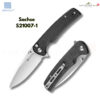 มีดพับ SENCUT Sachse ใบมีด 9Cr18MoV 3.47 นิ้ว ด้าม Micarta / G10 / ไม้ Guibourtia ระบบ Button Lock Flipper & Thumb Stud