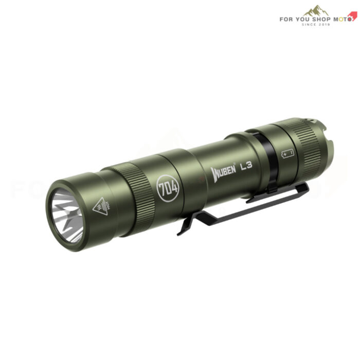 ไฟฉาย Wuben L3 3000 Lumens ไฟฉาย EDC Tactical พกพา ส่องไกล 226m แบต 4800mAh ชาร์จไว 18W กันน้ำ IP68 [Back / Green]