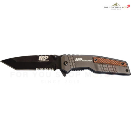 th-11134207-81zto-mrhu6jo22cxx26-2.jpg มีดพับ Smith & Wesson M&P Bodyguard ใบมีด Tanto 3.5 นิ้ว (กึ่งหยัก) ด้ามอลูมิเนียมลายไม้ สำหรับ EDC / Tactical 1085901