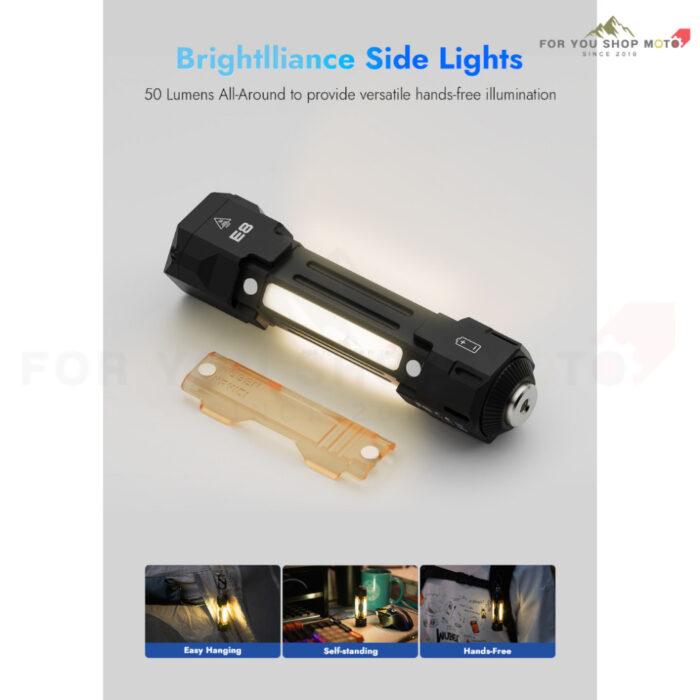 th-11134207-81zto-mrt9bstv7mde2d.jpg Wuben E8 ไฟฉายพกพา EDC 1300 Lumens + แสง UV 365nm ดีไซน์โมดูลาร์เปลี่ยนเพลทแม่เหล็กได้ กันน้ำ IP68