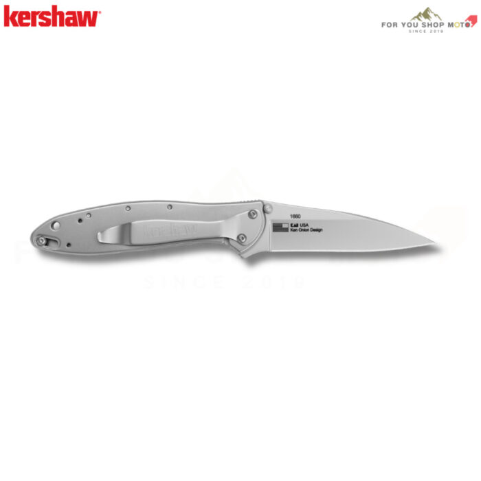 Kershaw 1660 Ken Onion Leek (ใบมีด Sandvik 14C28N ขนาด 3 นิ้ว / ด้ามสแตนเลส / Made in USA)