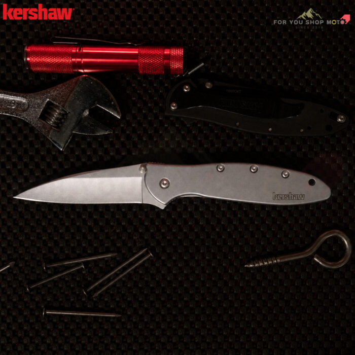 th-11134207-81zto-ms13nlgwhoua53-2.jpg Kershaw 1660 Ken Onion Leek (ใบมีด Sandvik 14C28N ขนาด 3 นิ้ว / ด้ามสแตนเลส / Made in USA)