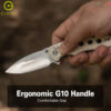 มีดพับ CIVIVI Triptych EDC ใบมีด 14C28N / Damascus 2.97 นิ้ว ด้าม G10 / Wood / Micarta ระบบ Button Lock Thumb Stud Flip