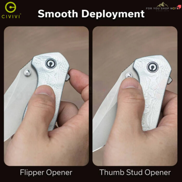 [New] มีดพับ CIVIVI Vyrent ใบมีด Nitro-X7 / Damascus 3.48 นิ้ว ด้าม G10 / Micarta รุ่นใหม่ Flipper & Thumb Stud C25037