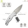 [New] มีดพับ CIVIVI Vyrent ใบมีด Nitro-X7 / Damascus 3.48 นิ้ว ด้าม G10 / Micarta รุ่นใหม่ Flipper & Thumb Stud C25037