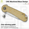 [New] มีดพับ CIVIVI Elementum ใบมีด Nitro-V 2.96 นิ้ว ด้ามใส Lexan / เหลือง Ultem ระบบ Liner Lock Flipper EDC C18062AM