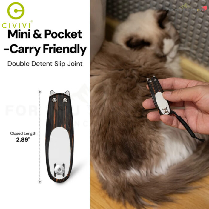 มีดพับ CIVIVI Purr EDC ใบมีด Nitro-V 1.83 นิ้ว ด้าม G10 Satin / Stonewashed Flipper & Slip Joint Knife