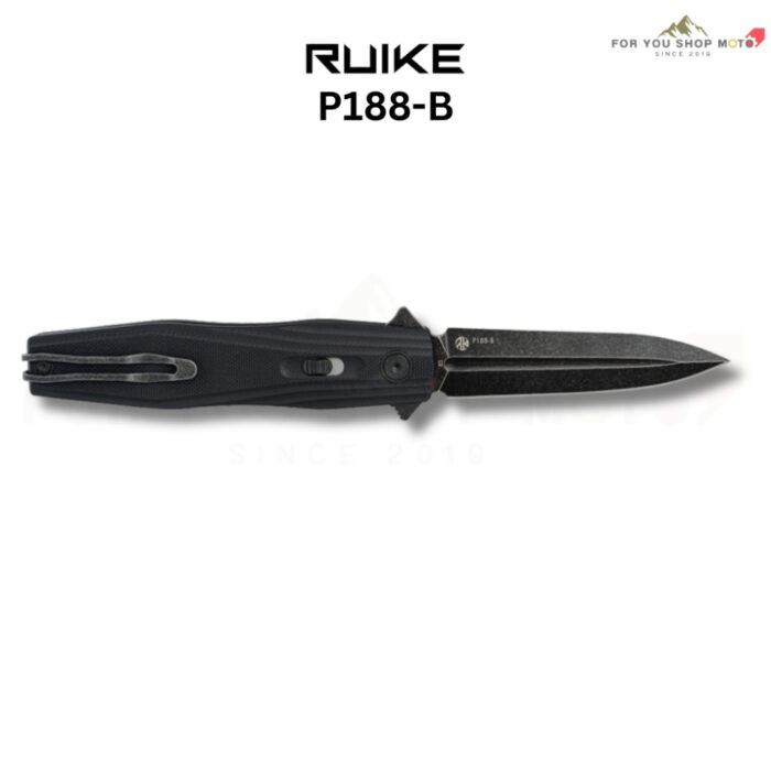 มีดพับ Ruike Knife P188-B Flipper Folding Knife ใบมีด D2 3.58" ด้าม Black G10 ของแท้ 100%