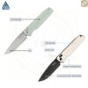 มีดพับ SRM Terrier 258L ใบมีด D2 / 140Cr Laminated 3.65 นิ้ว ด้าม G10 / Micarta ระบบ Crossbar Lock