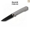 มีดพับ RUIKE P166-AK ใบมีด Tanto 3.62นิ้ว เหล็ก 14C28N เคลือบดำ ด้าม Aluminum สีเงิน Liner Lock EDC Knife