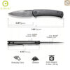 มีดพับ CIVIVI Caetus C21025C-DS1 ใบมีด Damascus 3.48นิ้ว ด้าม Carbon Fiber ระบบ Liner Lock Flipper Knife (Discontinued)