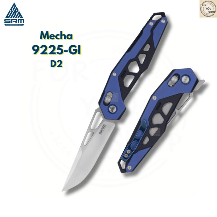 มีดพับ SRM Mecha 9225 ใบมีด D2 3.27นิ้ว ด้าม G10 ระบบ Crossbar Lock มีด EDC และ Outdoor