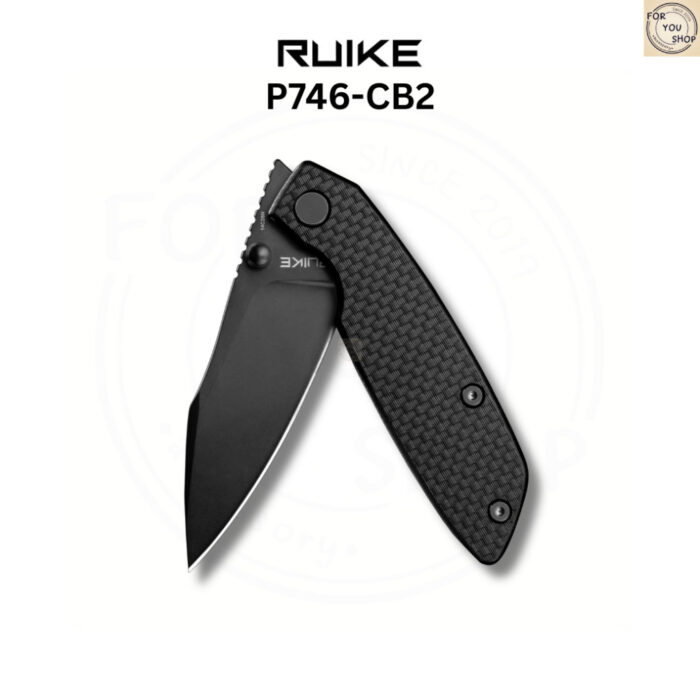 (New Products) มีดพับ RUIKE P746 ใบมีด 14C28N ขนาด 3.15 นิ้ว ด้าม Carbon Fiber พร้อม Front Flipper ระบบ Liner Lock EDC