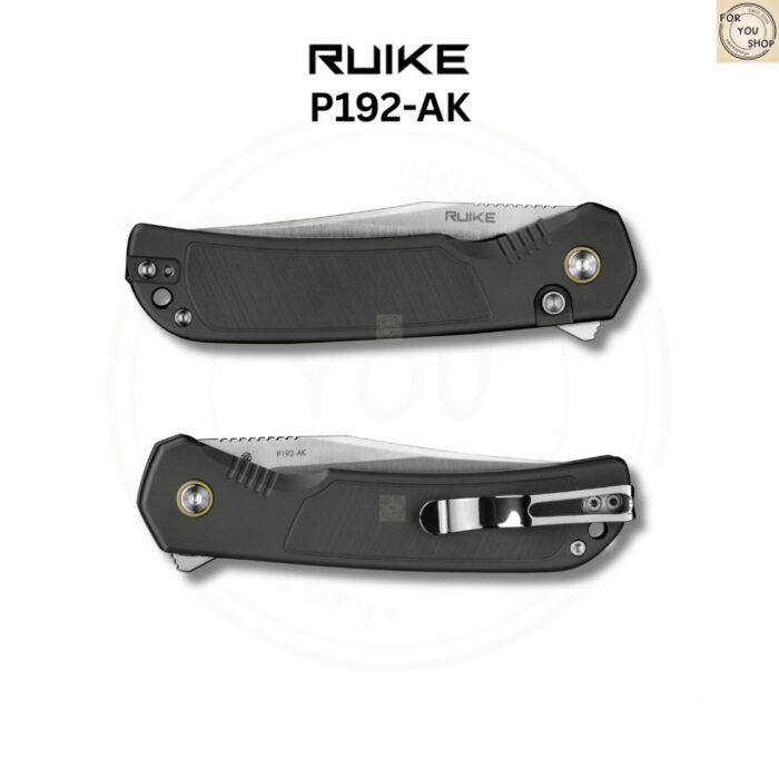 (New Products) มีดพับ RUIKE P192 ใบมีด 14C28N ขนาด 3.58 นิ้ว ด้าม Aluminum ระบบ Button Lock EDC